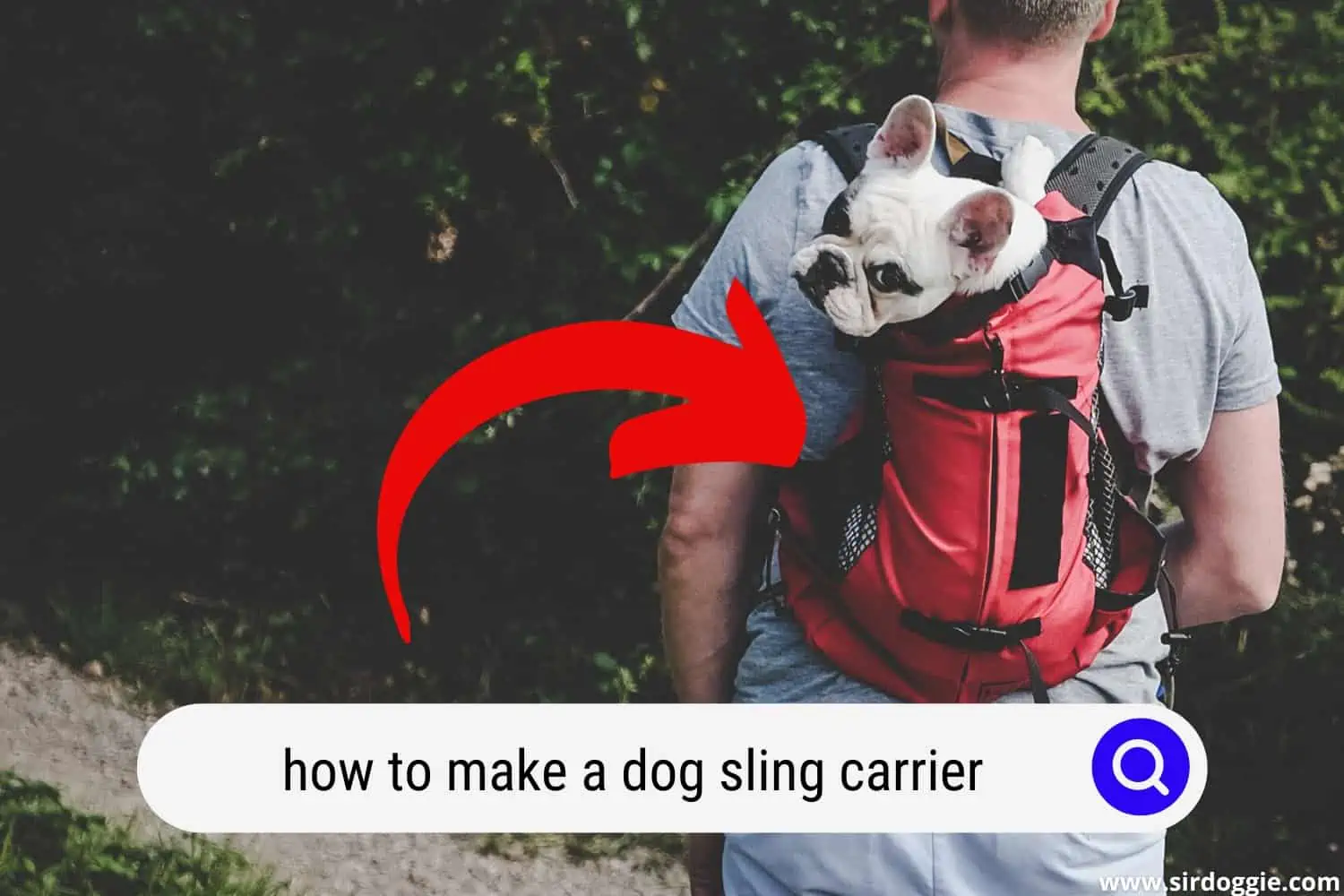how to make dog sling carrier