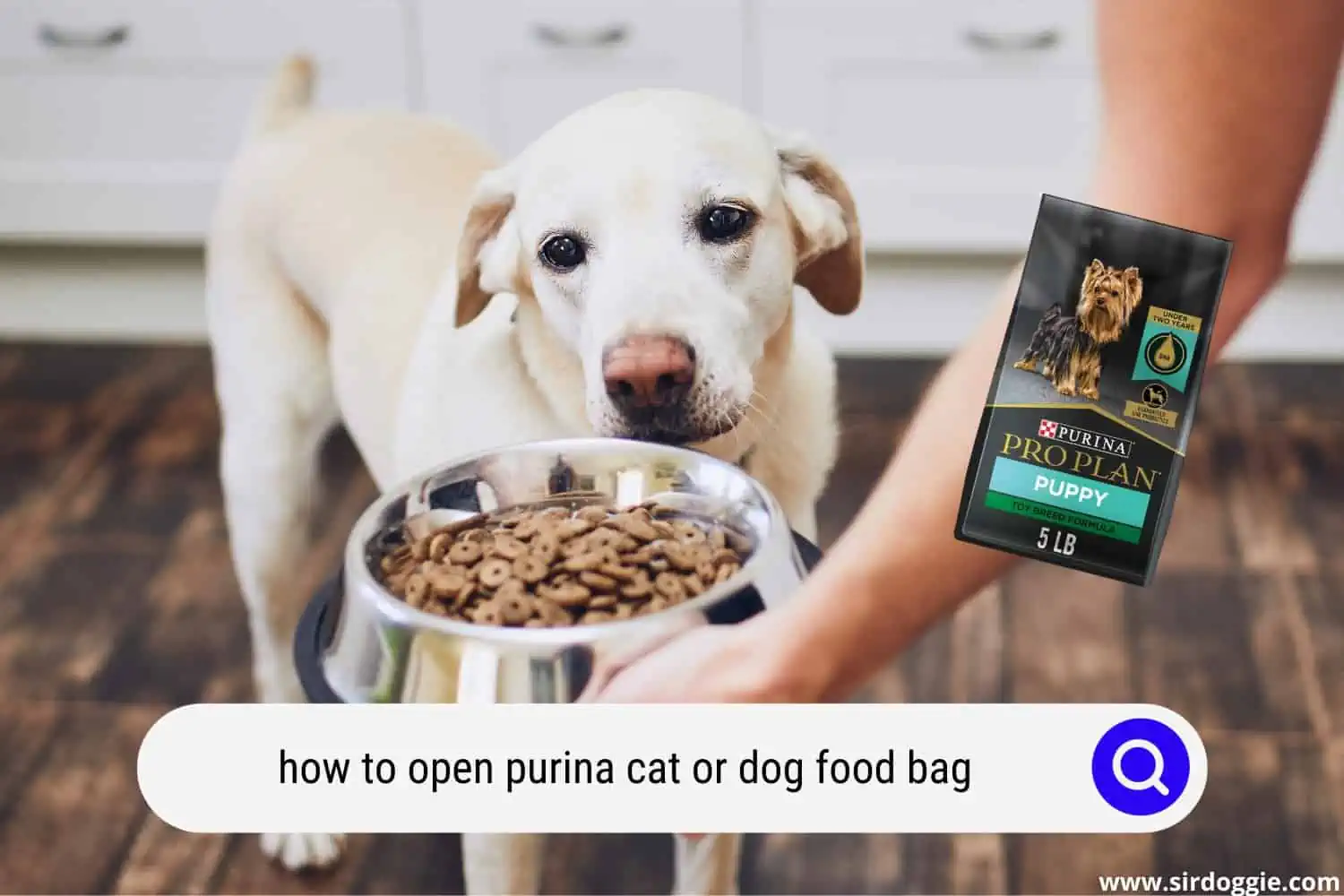 how to open purina cat or dog food bag