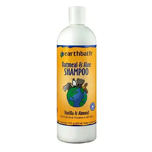 earthbath Oatmeal & Aloe Pet Shampoo - Vanilla & Almond, Itchy & Dry Skin Relief, Soap-Free, For Dogs & Cats, 100% Biodegradable & Cruelty Free, Give Your Pet that Heavenly Scent -...