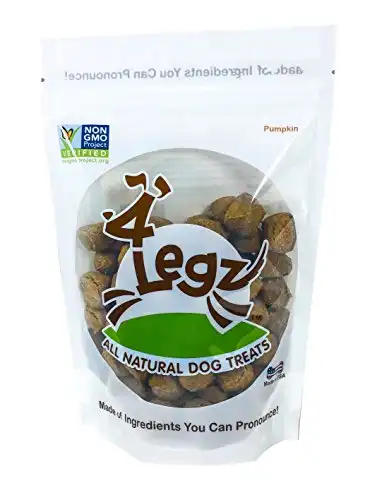 4Legz Organic Pumpkin All Natural Crunchy Non-GMO Dog Treats, 7 Ounce