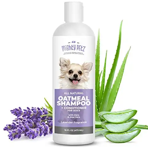 Mighty Petz 2-in-1 Oatmeal Dog Shampoo and Conditioner – Dog Shampoo Sensitive Skin for Dog's Itchy Dry Skin with Soothing Aloe Vera + Baking Soda + pH Balanced. Get Smelly Dogs Coat Fresh, 16 ...