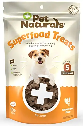 Pet Naturals Superfood Dog Treats with Blueberry and Kale - No Corn, Wheat or Artificial Ingredients - Healthy Snacks for Good Behavior and Training