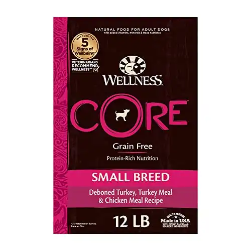 Wellness CORE Natural Grain Free Dry Dog Food, Small Breed, 12-Pound Bag