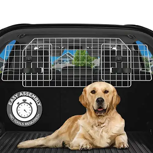 Dog Barrier for SUV's, Cars & Vehicles, Heavy-Duty - Adjustable Pet Barrier, Universal Fit