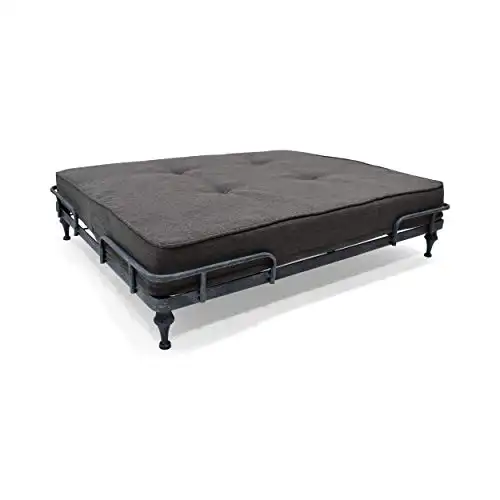 Christopher Knight Home Elvis Industrial Pet Bed, Dark Brushed Gray
