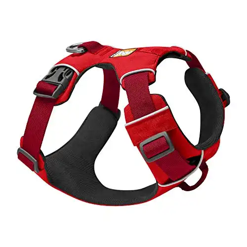 Ruffwear, Front Range Dog Harness, Reflective and Padded Harness for Training and Everyday, Red Sumac, Medium