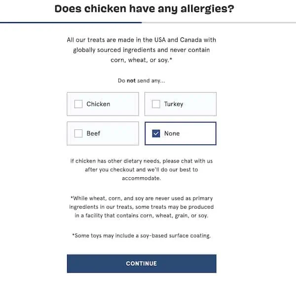 Step 6 Make Note of Any Known Food Allergies